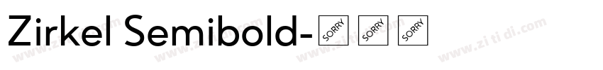 Zirkel Semibold字体转换